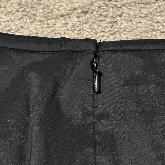 Xscape Women 20W Skirt Maxi A-line Ruffled Layered Stretch Black - Picture 3 of 8